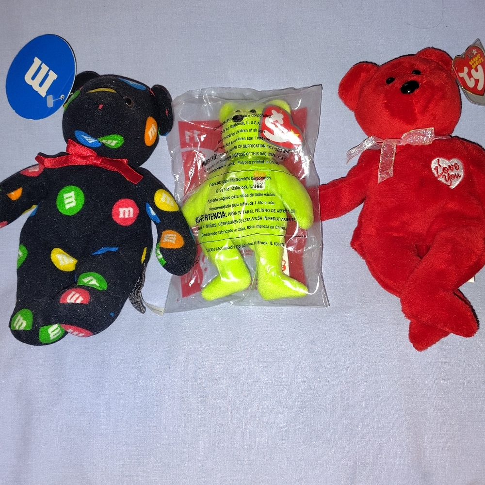 3 Beanie Babies